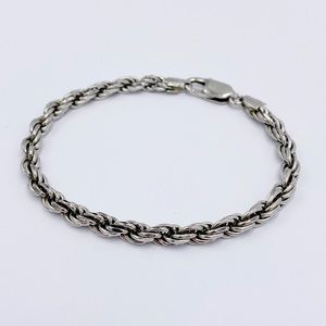 Sterling Silver Rope Twist Bracelet Milor 925 Italy